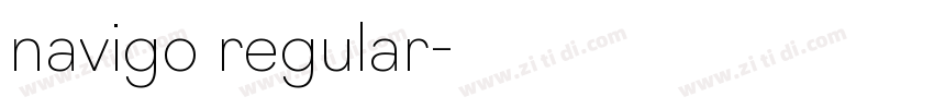 navigo regular字体转换